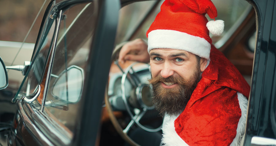 père noël chauffeur de taxi