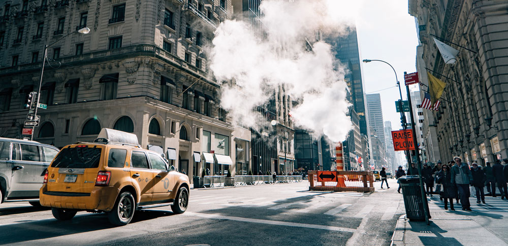 Un taxi dans les rues de New-York