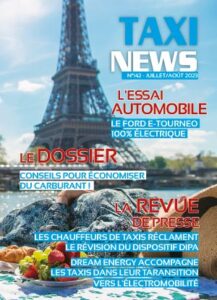 Couverture du magazine Taxi News pour les taxi parisien